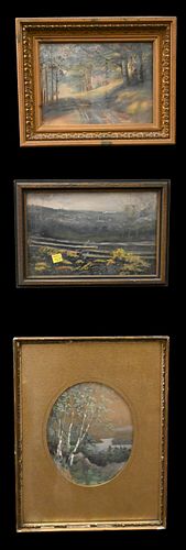 EIGHT H. BUCKLAND FRAMED LANDSCAPESEight