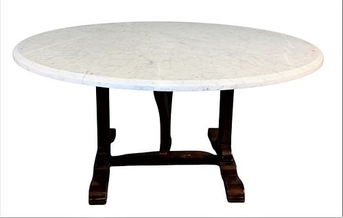 ROUND MARBLE TOP DINING TABLERound