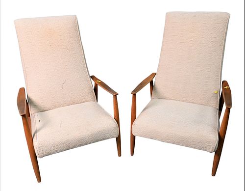 A PAIR OF MILO BAUGHMAN RECLINERSA