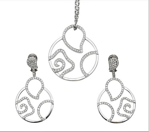 THREE PIECE 14 KARAT WHITE GOLD 3757db