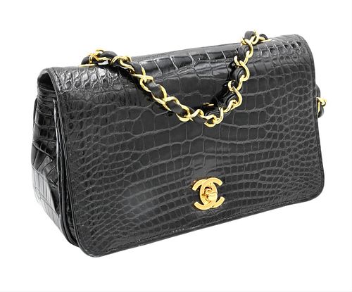 CHANEL CLASSIC BLACK CROCODILE 375811