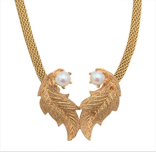 14 KARAT YELLOW GOLD MESH NECKLACE14 375887