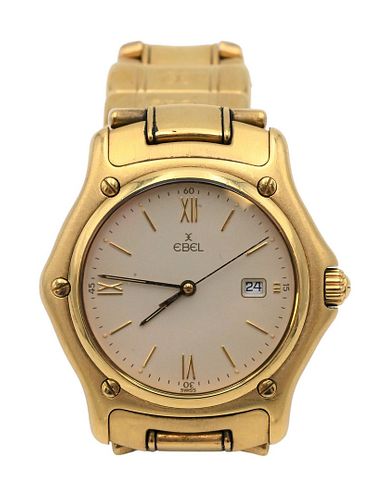 EBEL 18 KARAT YELLOW GOLD MEN'S