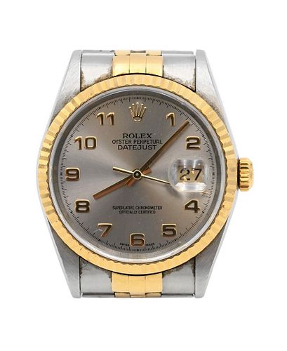 ROLEX DATEJUST MEN S GOLD AND STAINLESS 3758a5