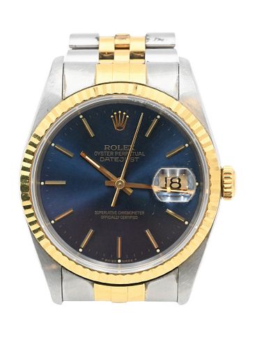 ROLEX DATEJUST GOLD AND STAINLESS 3758bd