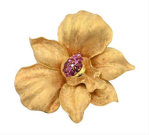 18 KARAT YELLOW GOLD BROOCH18 Karat 3758dd