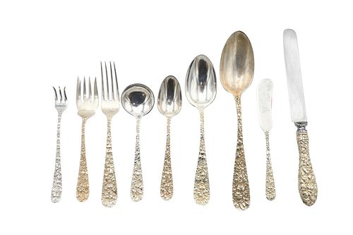 66 PIECE STEIFF STERLING SILVER 375915