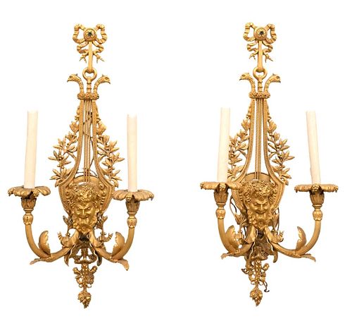 PAIR OF E F CALDWELL ORMOLU SCONCESPair 37597f