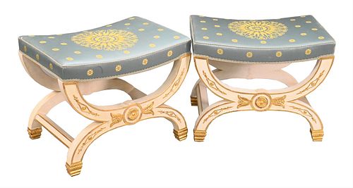 A PAIR OF NEOCLASSICAL STYLE PARCEL GILT 3759af