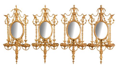 A SET OF FOUR CONTINENTAL GILTWOOD 3759b8