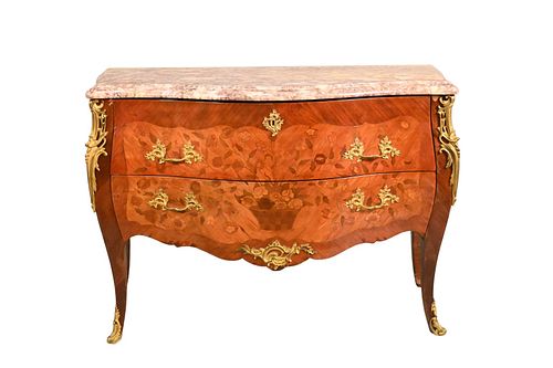 LOUIS XV STYLE MARBLE TOP COMMODELouis 3759b0
