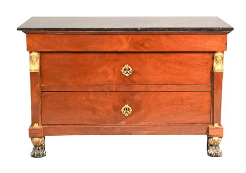 EMPIRE STYLE MAHOGANY ORMOLU MOUNTED 3759f5