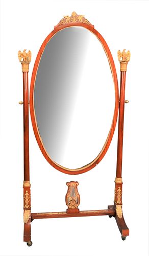 EMPIRE STYLE ORMOLU MOUNTED MAHOGANY 3759fe