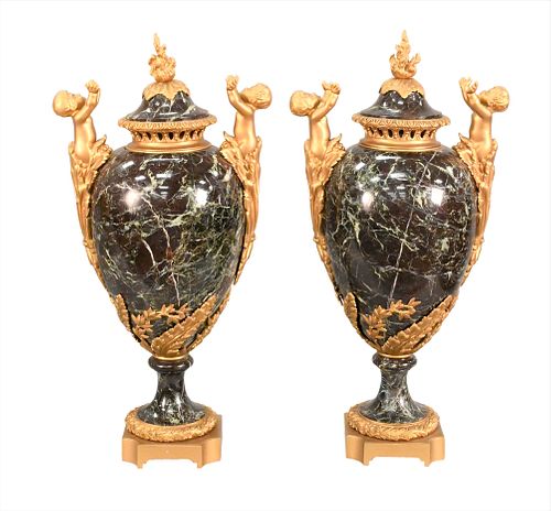 A PAIR OF LOUIS XVI STYLE GREEN 375a28