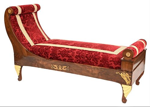 FRENCH EMPIRE MAHOGANY DAYBEDFrench