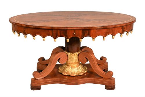 PARCEL GILT AND INLAID MAHOGANY