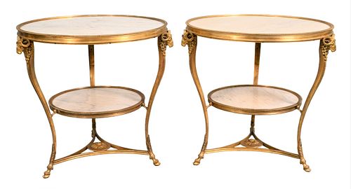 A PAIR OF LOUIS XVI STYLE GILT-BRONZE