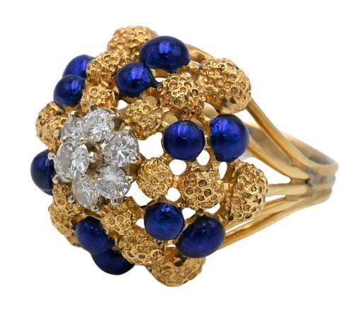 18 KARAT YELLOW GOLD COCKTAIL RING18 375a6f