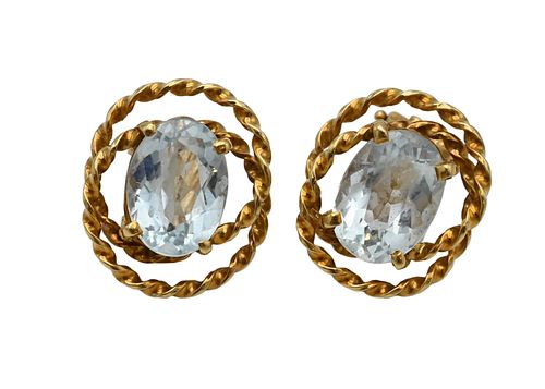 A PAIR OF 18 KARAT YELLOW GOLD