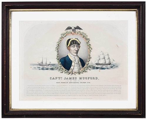 REVOLUTIONARY WAR PRINT OF CAPTN.