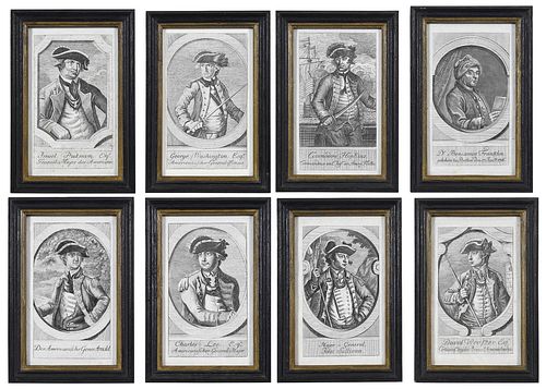 EIGHT RARE ENGRAVINGS OF REVOLUTIONARY