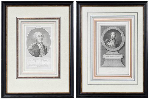 TWO ENGRAVINGS, WASHINGTON AND