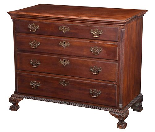 NEW YORK CHIPPENDALE CARVED MAHOGANY 375c17