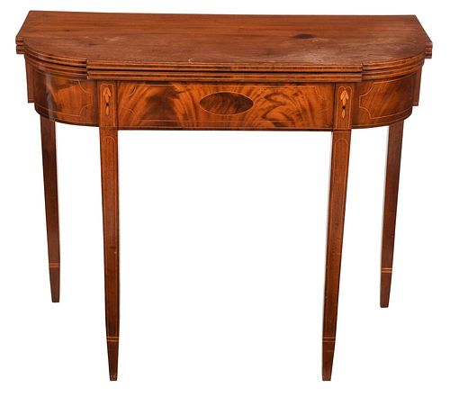 NEW ENGLAND FEDERAL INLAID MAHOGANY 375c18