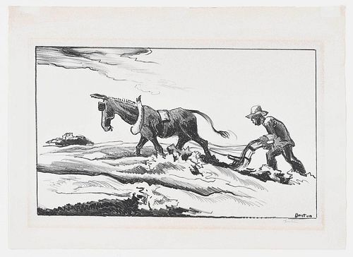 THOMAS HART BENTON American 1889 1975 Plowing 375c7c