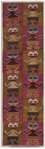 FRAMED PERUVIAN NAZCA STYLE TEXTILEslit