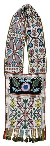 WOODLANDS BEADED CLOTH BANDOLIER 375cbd