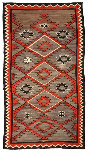 LARGE NAVAJO RED MESA TEXTILEEarly 375ce4