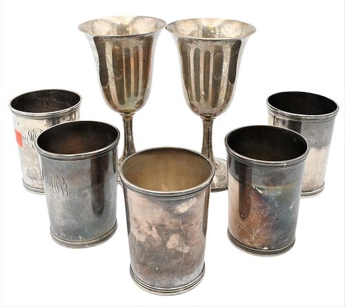 GROUP OF STERLING SILVER CUPS AND