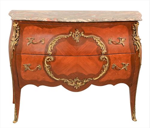 LOUIS XV STYLE MARBLE TOP COMMODELouis