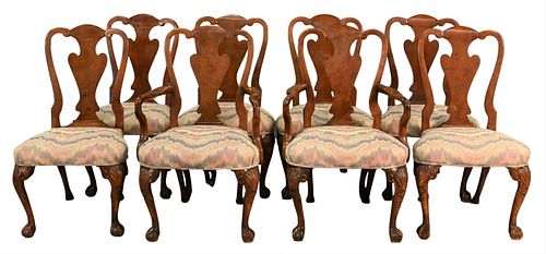 SET OF EIGHT BURLWOOD CHIPPENDALE 375d94