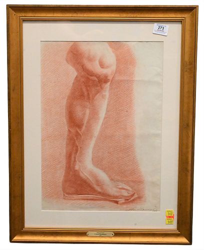 FRAMED MASTER DRAWING OF A LEGFramed 375dfb