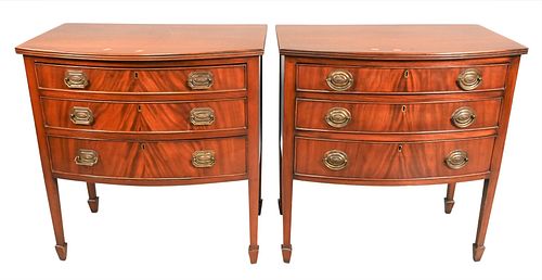 A PAIR OF MAHOGANY BOWED FRONT 375e09