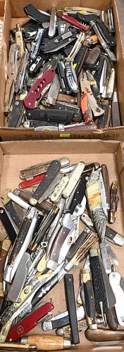 TWO BOX LOTS OF POCKET AND BUCK KNIVESTwo