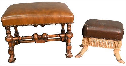 TWO FOOTSTOOLSTwo Footstools one 375e75