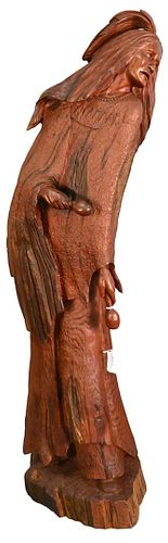 BOB BOOMER (B. 1944) CARVED WOOD