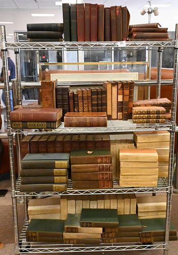 LARGE COLLECTION OF LEATHER BOUND 375eee