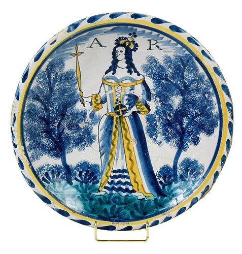 LONDON DELFTWARE 'QUEEN ANNE' ROYAL