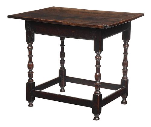 EARLY ENGLISH OAK TEA TABLE18th 375f24