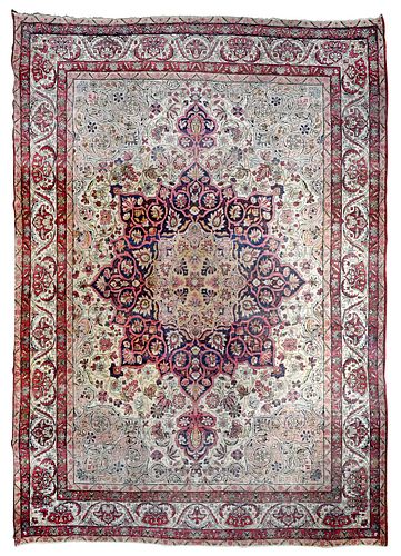 LAVER KERMAN CARPETcirca 1900  375f6c