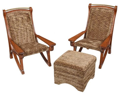 PAIR ABEL LANDRY ATTRIBUTED ARMCHAIRS