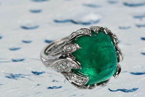 OSCAR HEYMAN PLATINUM, EMERALD AND DIAMOND