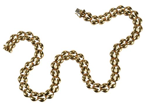 18KT. NECKLACEfancy link chain,