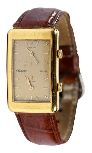 CHOPARD 18KT DUAL TIME ZONE WATCH36 3760ef