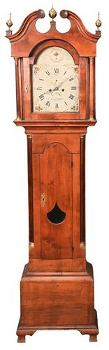 CHIPPENDALE CHERRY TALL CLOCKChippendale