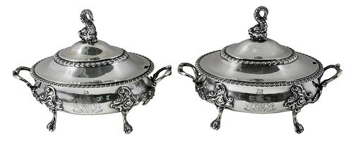 PAIR OF GEORGE III ENGLISH SILVER 37611d